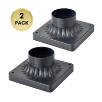 Cast Aluminum Outdoor Post Light Mount Black (5.6