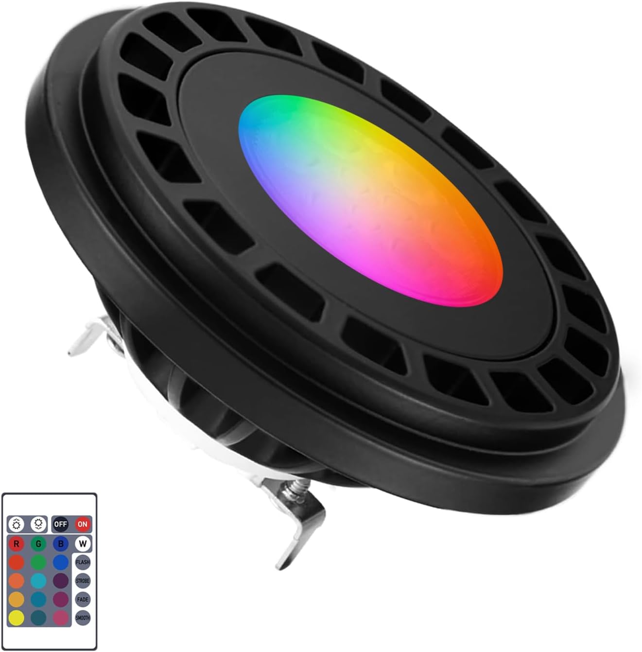 PAR36 7W LED RGBW, Remote Controlled, Dimmable, IP67 Waterproof