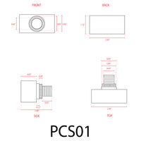 PCS01 Photocell Sensor Switch, 120V AC Outdoor Hard-Wired Post Eye Light Control, Dusk to Dawn Sensor, Automatic Illumination Detection Circuit