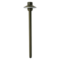 PL29B G4 Solid Brass Mushroom Hat Path Light - Light Bronze Finish Low Voltage Landscape Lighting