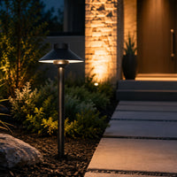 Outdoor Landscape Lighting LED 12V Low Voltage PLB02 Frosted Lens Outdoor Garden Pathway Light | 12V Low Voltage Brass Path Light G4 Socket