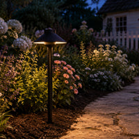Outdoor Landscape Lighting LED 12V Low Voltage PLB02 Frosted Lens Outdoor Garden Pathway Light | 12V Low Voltage Brass Path Light G4 Socket