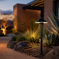 Outdoor Landscape Lighting LED 12V Low Voltage PLB02 Frosted Lens Outdoor Garden Pathway Light | 12V Low Voltage Brass Path Light G4 Socket