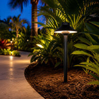 Outdoor Landscape Lighting LED 12V Low Voltage PLB02 Frosted Lens Outdoor Garden Pathway Light | 12V Low Voltage Brass Path Light G4 Socket