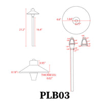 La vía de bajo voltaje PLB03 LED enciende los accesorios de iluminación del paisaje al aire libre