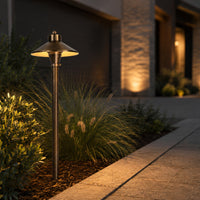 PLB03 Brass LED 12V Low Voltage Pathway Lights Outdoor Landscape Lighting Fixtures G4 Socket