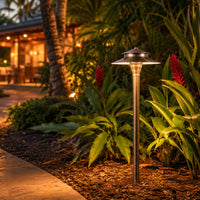 Outdoor Landscape Lighting LED 12V Low Voltage PLB04 Cast Brass Two Tier Brass LED 12V Pagoda Low Voltage Pathway Light G4 Socket