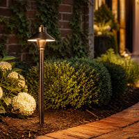 Outdoor Landscape Lighting LED 12V Low Voltage PLB06 Snub 12V Low Voltage Heavy Duty Cast Brass Outdoor LED Pathway Light G4 Socket