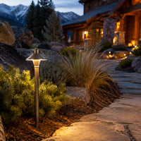 Outdoor Landscape Lighting LED 12V Low Voltage PLB06 Snub 12V Low Voltage Heavy Duty Cast Brass Outdoor LED Pathway Light G4 Socket