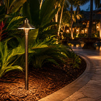 Outdoor Landscape Lighting LED 12V Low Voltage PLB06 Snub 12V Low Voltage Heavy Duty Cast Brass Outdoor LED Pathway Light G4 Socket