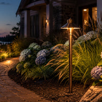 Outdoor Landscape Lighting LED 12V Low Voltage PLB06 Snub 12V Low Voltage Heavy Duty Cast Brass Outdoor LED Pathway Light G4 Socket