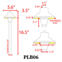 PLB06 4x/8x/12x Package 12V G4 Snub Low Voltage Heavy Duty Cast Brass Outdoor LED Pathway Light 3W 3000K