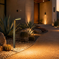 PLB07 Brass 3W 3000K Warm White Integrated LED Brass L-Shaped 12V Low Voltage Landscape Lighting Pathway Light