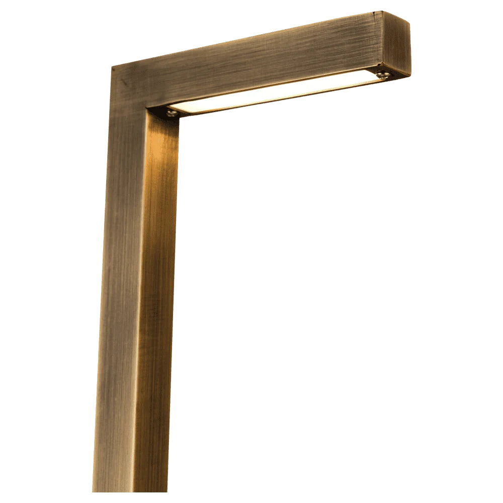 PLB10 LED Brass L-Shaped Low Voltage Pathway Light