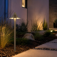 PLB09 Brass LED Cone Lamp Ready 12V Low Voltage Pathway Outdoor Landscape Lighting Fixture G4 Socket