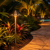 PLB12 Brass LED 12V Low Voltage Pathway Outdoor Lighting Landscape Fixture G4 Socket