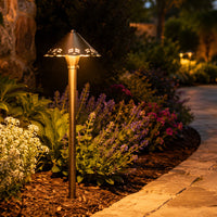PLB12 Brass LED 12V Low Voltage Pathway Outdoor Lighting Landscape Fixture G4 Socket
