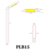 PLB15 Luz de camino de bajo voltaje en forma de L redonda de latón LED de 3 W ajustable