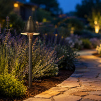 Accesorio de iluminación para exteriores PLB09 con cono LED de latón de baja tensión