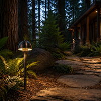 PLB18 Brass LED Mini Globe Lamp Ready 12V Low Voltage Pathway Outdoor Landscape Lighting Fixture G4 Socket