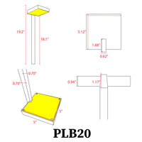 Outdoor Landscape Lighting LED 12V Low Voltage PLB20 Cast Brass Square Top LED 12V Low Voltage Pathway Outdoor Lighting Landscape Fixture