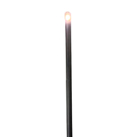 Outdoor Landscape Lighting LED 12V Low Voltage PLB21 Cast Brass 3W 3000K Warm White Integrated LED Cane Style Curved 12V Low Voltage Pathway Light