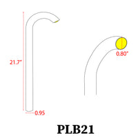 Outdoor Landscape Lighting LED 12V Low Voltage PLB21 Cast Brass 3W 3000K Warm White Integrated LED Cane Style Curved 12V Low Voltage Pathway Light