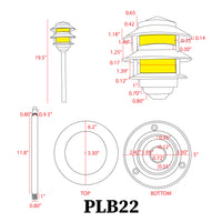 Outdoor Landscape Lighting LED 12V Low Voltage PLB22 Cast Brass Pagoda LED 12V Low Voltage Pathway Outdoor Lighting Landscape Fixture