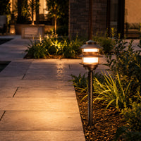 PLB22 Cast Brass Pagoda LED 12V Low Voltage Pathway Outdoor Lighting Landscape Fixture G4 Socket