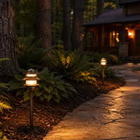 PLB22 Cast Brass Pagoda LED 12V Low Voltage Pathway Outdoor Lighting Landscape Fixture G4 Socket