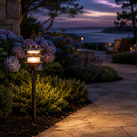 PLB22 Cast Brass Pagoda LED 12V Low Voltage Pathway Outdoor Lighting Landscape Fixture G4 Socket