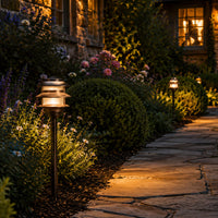 PLB22 Cast Brass Pagoda LED 12V Low Voltage Pathway Outdoor Lighting Landscape Fixture G4 Socket