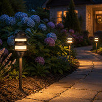 PLB22 Cast Brass Pagoda LED 12V Low Voltage Pathway Outdoor Lighting Landscape Fixture G4 Socket