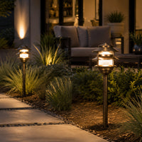 PLB22 Cast Brass Pagoda LED 12V Low Voltage Pathway Outdoor Lighting Landscape Fixture G4 Socket