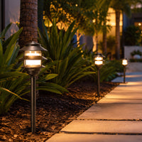 PLB22 Cast Brass Pagoda LED 12V Low Voltage Pathway Outdoor Lighting Landscape Fixture G4 Socket
