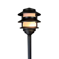 Outdoor Landscape Lighting LED 12V Low Voltage PLB22 Cast Brass Pagoda LED 12V Low Voltage Pathway Outdoor Lighting Landscape Fixture