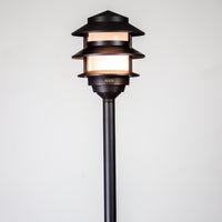 Outdoor Landscape Lighting LED 12V Low Voltage PLB22 Cast Brass Pagoda LED 12V Low Voltage Pathway Outdoor Lighting Landscape Fixture