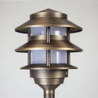 Outdoor Landscape Lighting LED 12V Low Voltage PLB22 Cast Brass Pagoda LED 12V Low Voltage Pathway Outdoor Lighting Landscape Fixture
