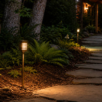PLB24 Cast Brass Path and Area Light LED 12V Low Voltage Pathway Outdoor Lighting Landscape Fixture G4 Socket