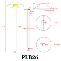 PLB26 4x/8x/12x Package Outdoor Garden Pathway Light | Low Voltage Brass Path Light 3W 3000K Bulb