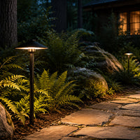 PLB26 Outdoor Garden Pathway Light | 12V Low Voltage Brass Path Light G4 Socket
