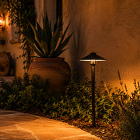PLB26 Outdoor Garden Pathway Light | 12V Low Voltage Brass Path Light G4 Socket