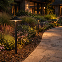PLB26 Outdoor Garden Pathway Light | 12V Low Voltage Brass Path Light G4 Socket