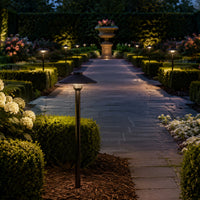 PLB26 Outdoor Garden Pathway Light | 12V Low Voltage Brass Path Light G4 Socket