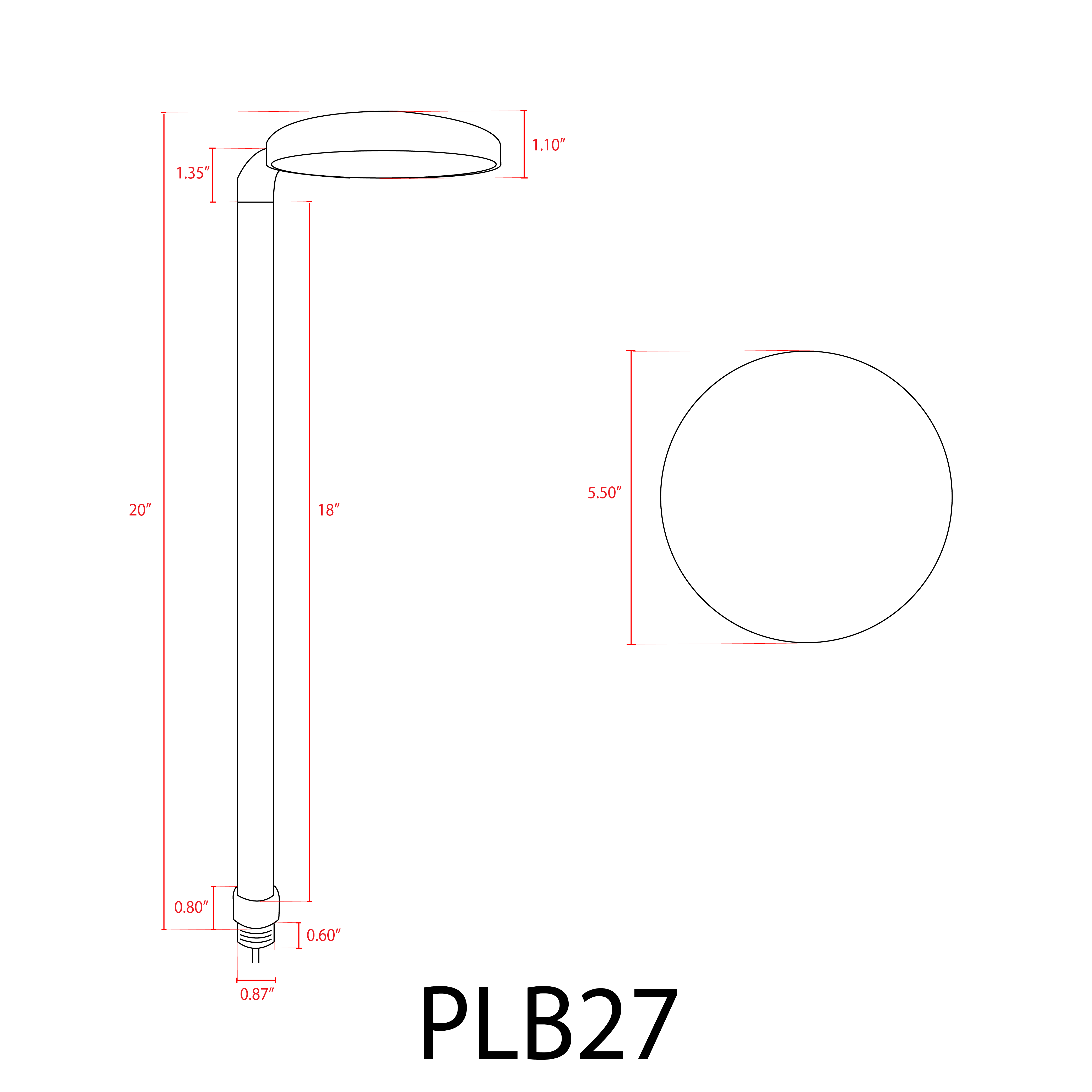 PLB27 4W Integrated LED Outdoor Garden Pathway Light | 12V Low Voltage ...