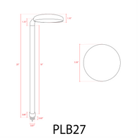 PLB27 4W Integrated LED Outdoor Garden Pathway Light | 12V Low Voltage Brass Path Light