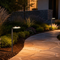 PLB27 4W 3000K Integrated LED Outdoor Garden Pathway Light | 12V Low Voltage Brass Path Light