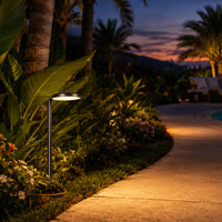 PLB27 4W 3000K Integrated LED Outdoor Garden Pathway Light | 12V Low Voltage Brass Path Light