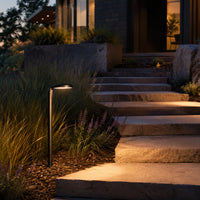 PLB27 4W 3000K Integrated LED Outdoor Garden Pathway Light | 12V Low Voltage Brass Path Light