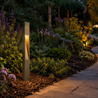 PLB29 Outdoor Garden Square Bollard Pathway Light | 12V Low Voltage Brass Path Light G4 Socket